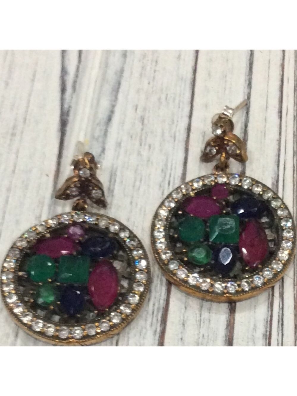 Gorgeous 925 Sterling Silver & Bronze Earrings